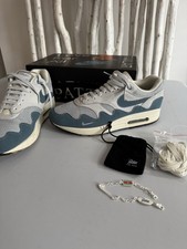 Nike Patta Air Max 1 Wave Aqua Men's Sneakers Size UK10/US11 with Bracelet