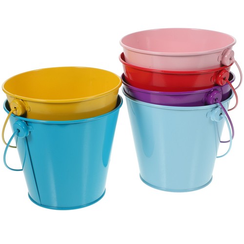6pcs metal craft bucket - metal,