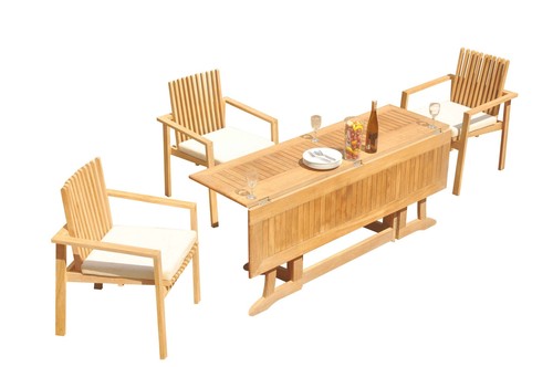 4pc grade teak dining set - dining,