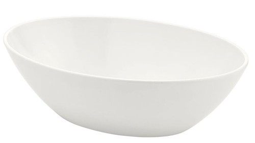 Large oval white melamine - white,