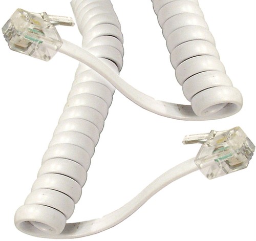 Telephone handset curly cord - handset,