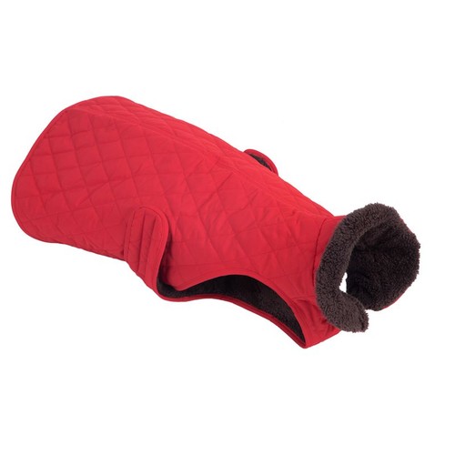 Quilted dog coat - dog, red-40cm