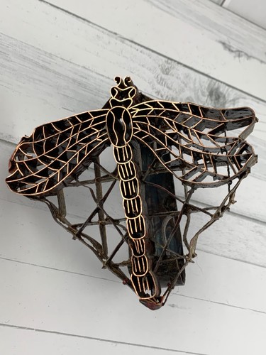 Vintage batik dragonfly copper - vintage,