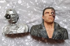 The Terminator & T-1000 J.Dewar resin bust figures. RARE.