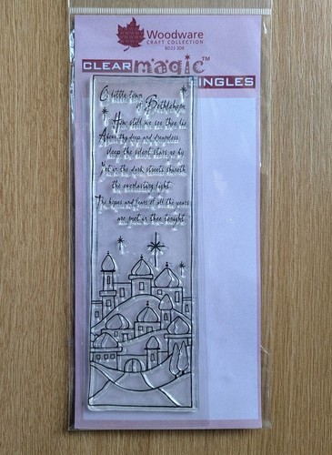 Woodware clear rubber stamp - rubber, o