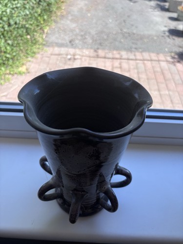 Ewenny pottery vase - vase, brown