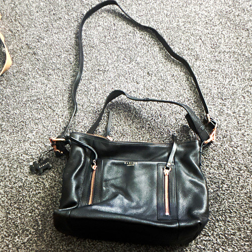 Radley black pebbled - black, leather