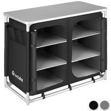 Camping Kitchen Unit Cupboard Stand Folding Table Portable Aluminium Outdoor