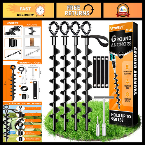Large ground anchor set with - set,