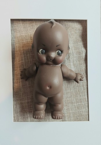 Vintage black bisque - bisque, kewpie