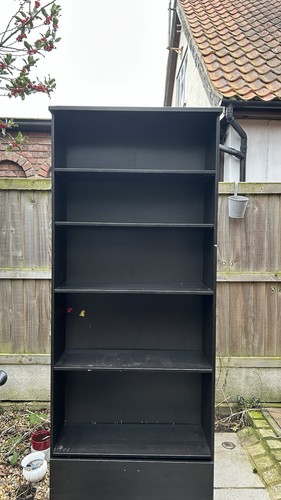 Ikea large black bookcase - black,