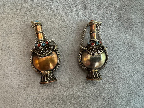 Two ornate vintage snuff - ornate,