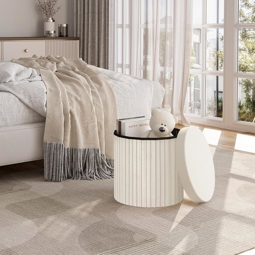 Folding storage stool seat - folding,