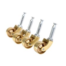 SOLID POLISHED BRASS CASTORS