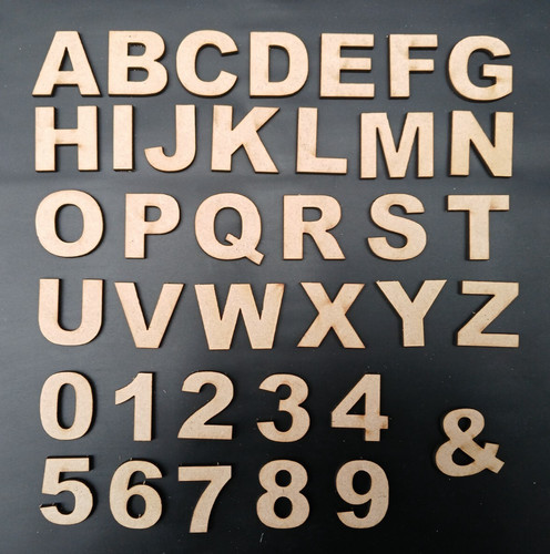 Letters numbers sizes 3cm - sizes,