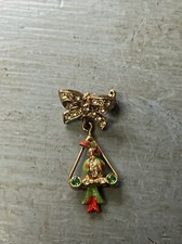 Gold tint rhinestones bow - tint,