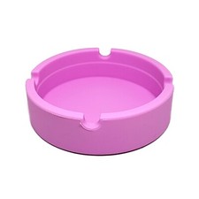 Silicone AshTray Round Mould Pink Cigarette Holder Anti Slip