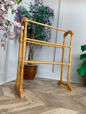 VINTAGE VICTORIAN STYLE PITCHED PINE ARCHED BATHROOM TOWEL RAIL RACK 27" WIDE