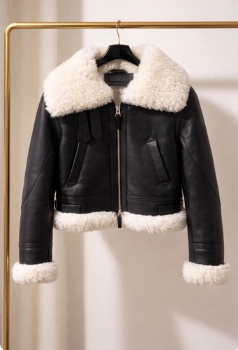 Kenzo shearling trim leather - kenzo,