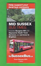 Mid Sussex Bus Timetable - theSussexBus.com - Haywards Heath etc - February 2013
