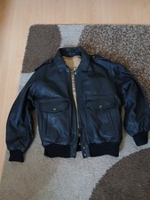 Vintage Redskins B32 B 32 Black Leather Bomber/Flight Jacket Size XL Used/Worn