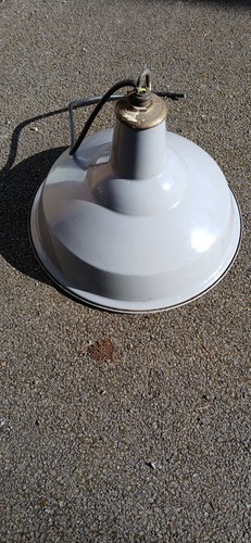 Industrial enamel pendant