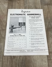 MASSEY FERGUSON 1950s Tractor HAMMERMILL Agricultural Advertising Sales Brochure
