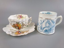 Queen Victorian Cup & Mug. Diamond Jubilee 1897. Foley China. Antique / Vintage.