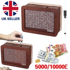 Cash Vault Wooden Savings Box Wooden Cash Saver Money Box Cash Saver Box Bank uk