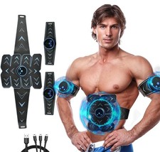 Zhailyn Abs Muscle Stimulator, EMS Toner Abdominal Toning Belt, USB Rechargeable