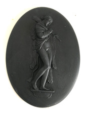 Wedgwood Black basalt oval
