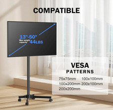 Mobile TV Stand on Wheels for