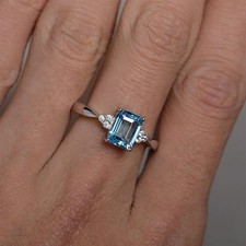 Emerald Cut Aquamarine Diamond