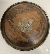 Arts & Crafts Movement.Hugh Wallis Style 12"Charger.Pewter Decoration On Copper.