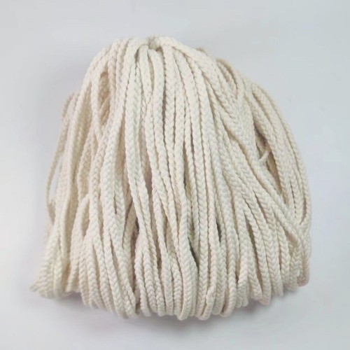 Natural cotton braided cord - cotton,