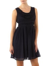Untold RRP £120 House of Fraser Mocha Brown Blue Cocktail Party Dress Free Ship