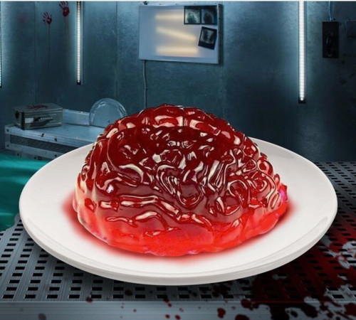 Brain jelly mould - jelly, halloween