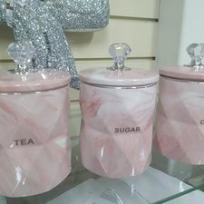 3x Tea Sugar Coffee Canister