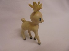 Vintage Christmas White Plastic Sleepy Eye Reindeer
