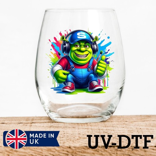Shrek 8pcs dtf stickers - uv,