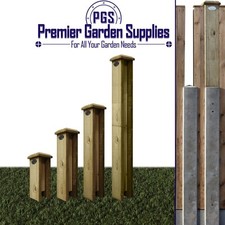 Timber/Concrete 2-way Straight Garden Fence Panel 100x100mm Post Extenders