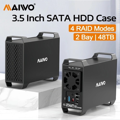 Maiwo dual bay raid - raid, enclosure