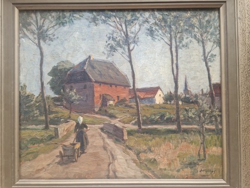 Original german landscape oil - german,