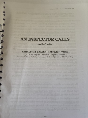 Inspector calls annotations - inspector,