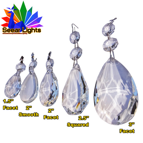 Oval cut glass - cut, crystals
