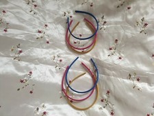 2 Set of 3 Primark Cotton Headband in Blue, Beige and Rose.