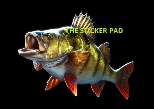 Vinyl sticker perch - perch, coarse