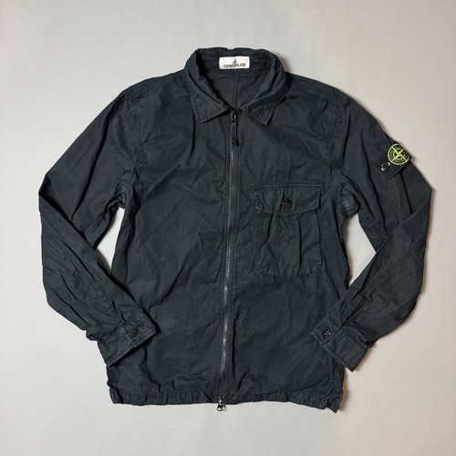 Stone island black overshirt - island,