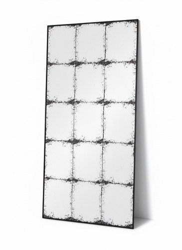 Large antique framed mirror - framed,