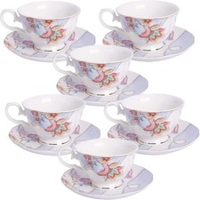 fanquare Purple Floral Tea Cup